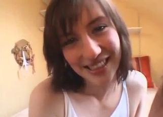 White shirt teen licked by her leathery mommy